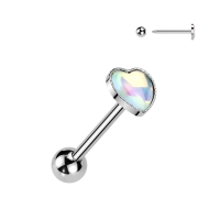 Piercing chirurgisch staal extern schroefdraad Iridescent 1.6x16