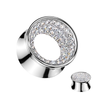 Double-flared tunnel paved inside