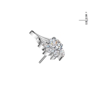 Angel wing TOP - Titanium - Threadless Push In