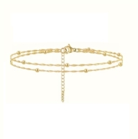 Enkelbandje dubbel elegant - goud