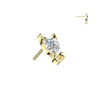 Piercing titanium TOP duiveltje push in