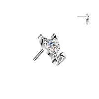 Piercing titanium TOP duiveltje push in