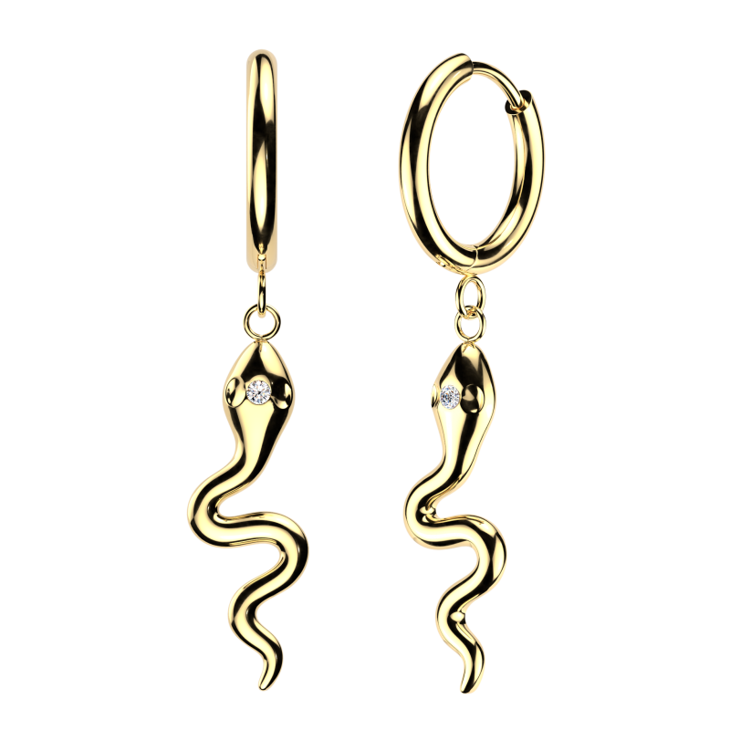 Oorbellen huggy snake - goud Oorbellen huggy snake - goud